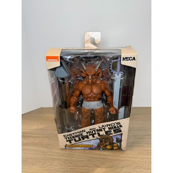 NECA Teenage Mutant Ninja Turtles Triceraton Gladiator Action Figure Collectible - Picture 4 of 9